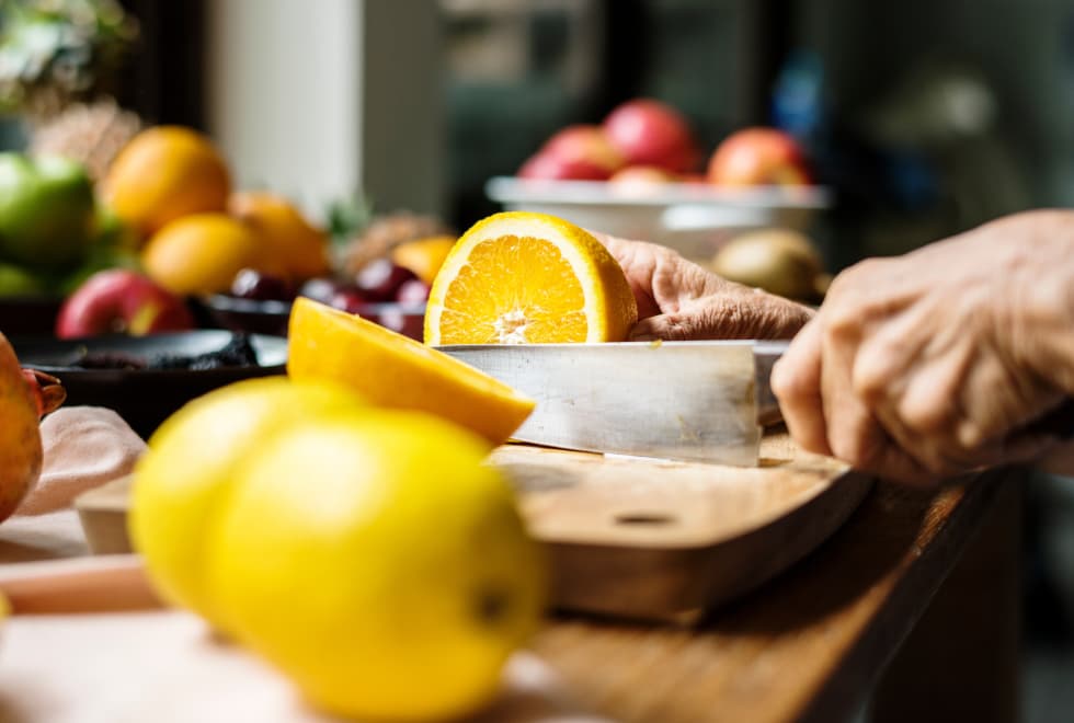 Taillage des fruits et légumes 